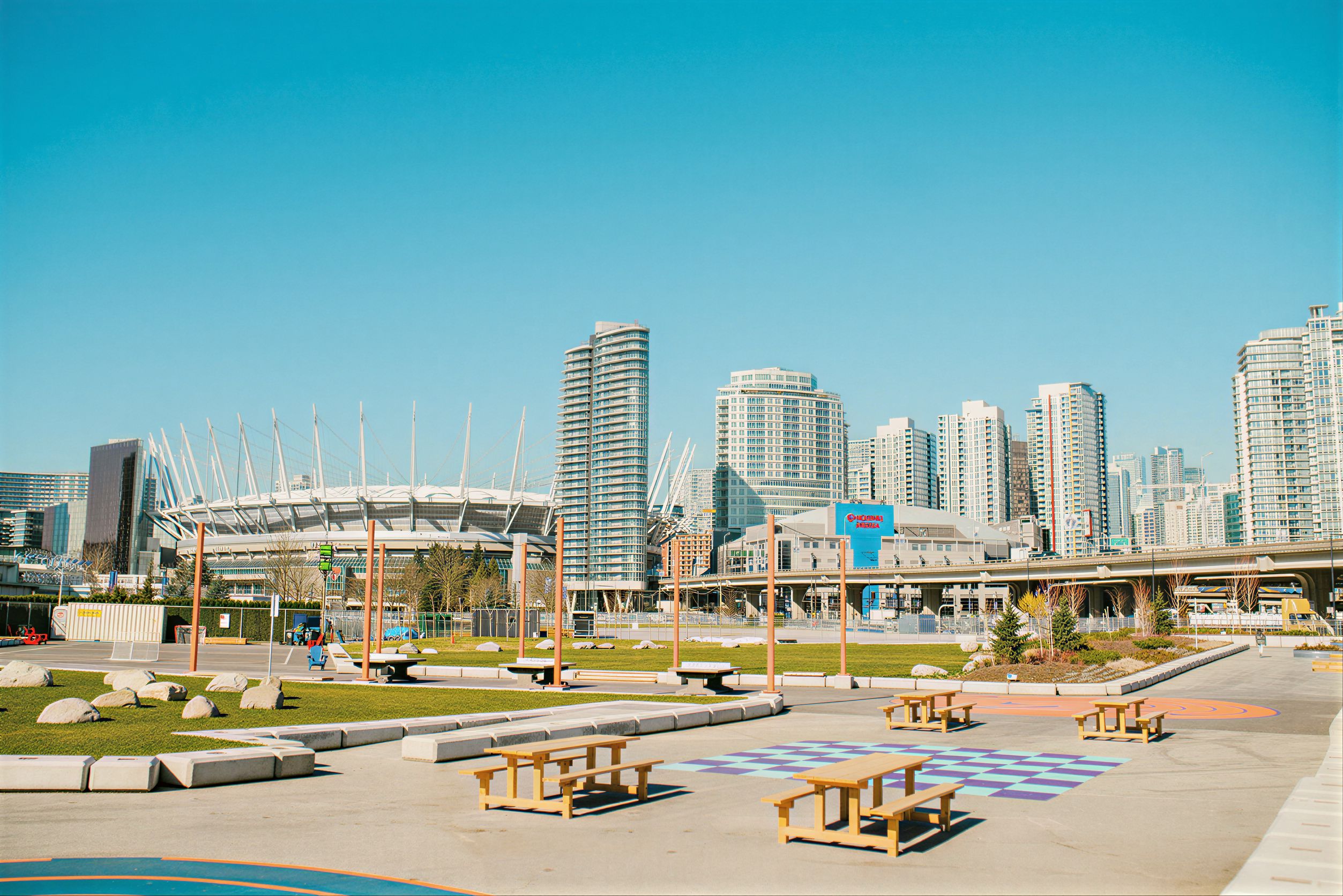 The pop-up park on the future Concord Landing site
